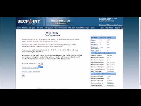 Protector UTM Web Proxy Configuration