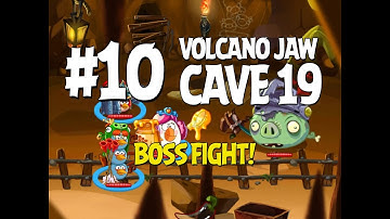 Angry Birds Epic Cave 19 Boss Fight! Level 10 - Volcano Jaw - 3 Star Walkthrough - iOS, Android
