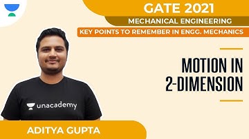 Motion in 2-Dimension | Key Points to Remember in Engg. Mechanics | GATE 2021 | Aditya Gupta