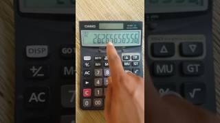 Change Comma In Casio Calculator