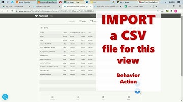 IMPORT a CSV file for this view Appsheet