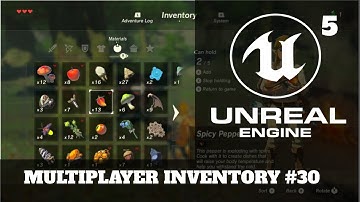 UE5 - Multiplayer Inventory Component #30 - Equip and unequip from menu