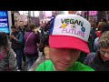 Birdman  vegan future in times square nyc animal activism solo protest