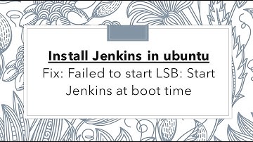 Fix: Fix Failed to start LSB: Start Jenkins at boot time