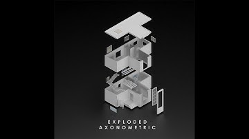Exploded Axonometric Diagram || sketchup  - V-ray ||