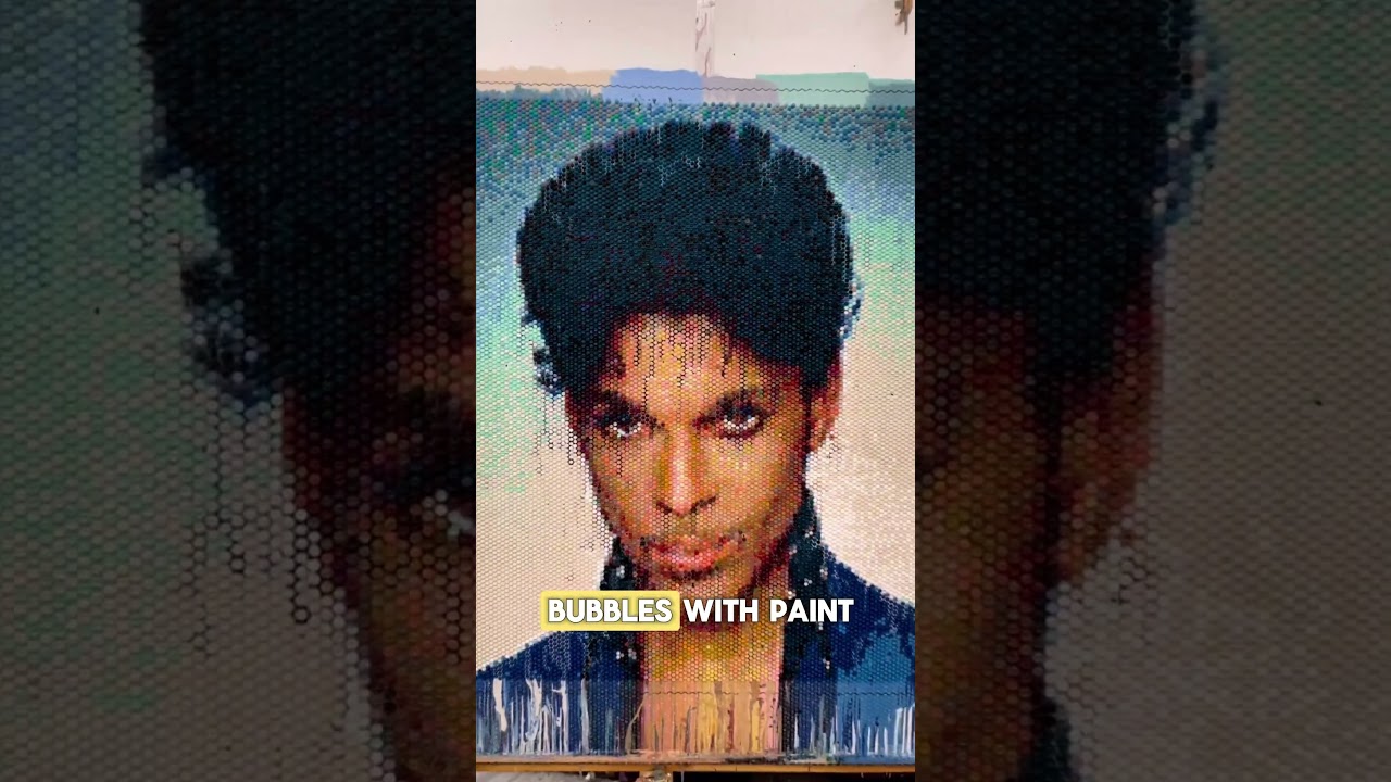 The Art of Bubble Wrap Painting by Bradley Hart (Credit: bradleyhartnyc/ig) 