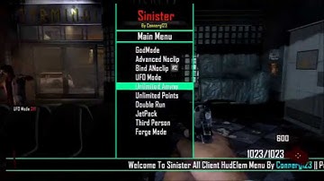 [Bo2/Sprx] Preview  Sinister  mod menu By Connerg123