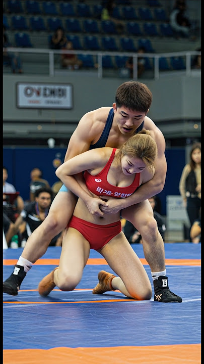A thrilling Man vs Woman wrestling match #wrestling #wrestlemania #wrestler #wwe #martialarts #레슬링