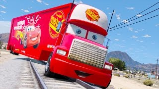 Mack Truck in Trouble with Train - Disney Pixar Cars Cartoon for Kids (Nursery Rhymes Songs)