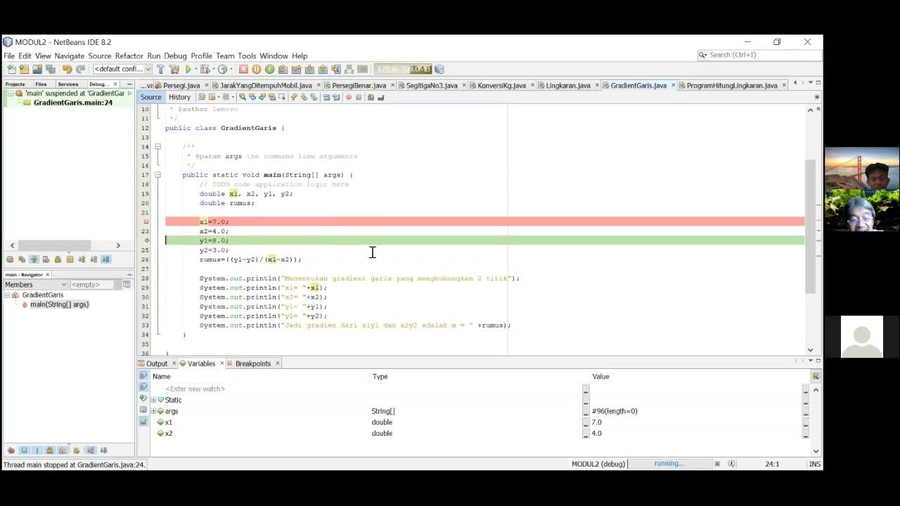 Cara debugging program Java dengan Netbeans - YouTube