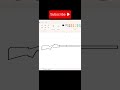 How to draw sniper rifle in ms paint | paint in computer| sniper #drawing #art