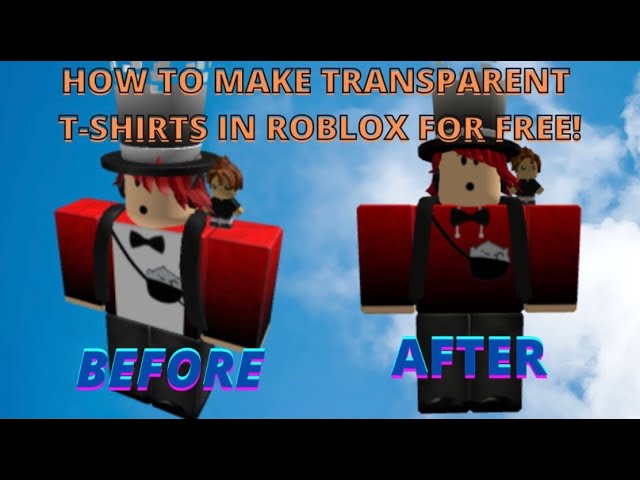 How to make transparent t-shirts for free in Roblox! 