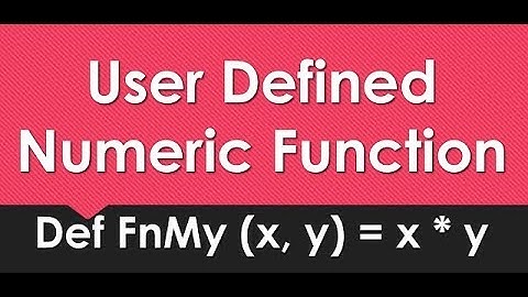 How to Make User Defined Functions | GW BASIC Programming Tutorials | DEF FN Statement