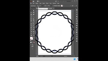 Round Frame Braided Cable Wavy Lines In Circle #shorts #illustrator #short