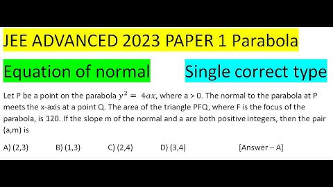 Let P be a point on the parabola y^2= 4ax, where a  is +.ve The normal to the parabola at P meets
