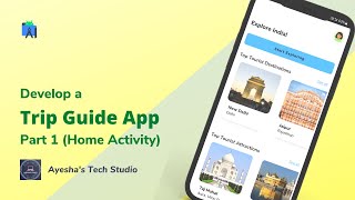 Trip Guide App in Android Studio | UI/UX Design | Part 1 | App Development Projects with Source code screenshot 5