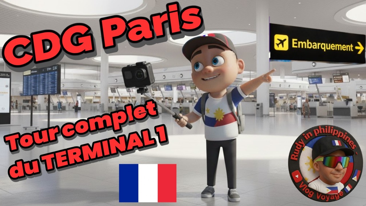 Tour complet du Terminal 1 + Embarquement ✈️ (Paris CDG) 🇫🇷