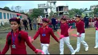 Narayani english public school, nepal. students performing on their
sports meet inauguration.