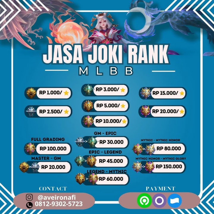 JASA JOKI ML, AMAN/TERPERCAYA YUKKK DI ORDERR #mobilelegends