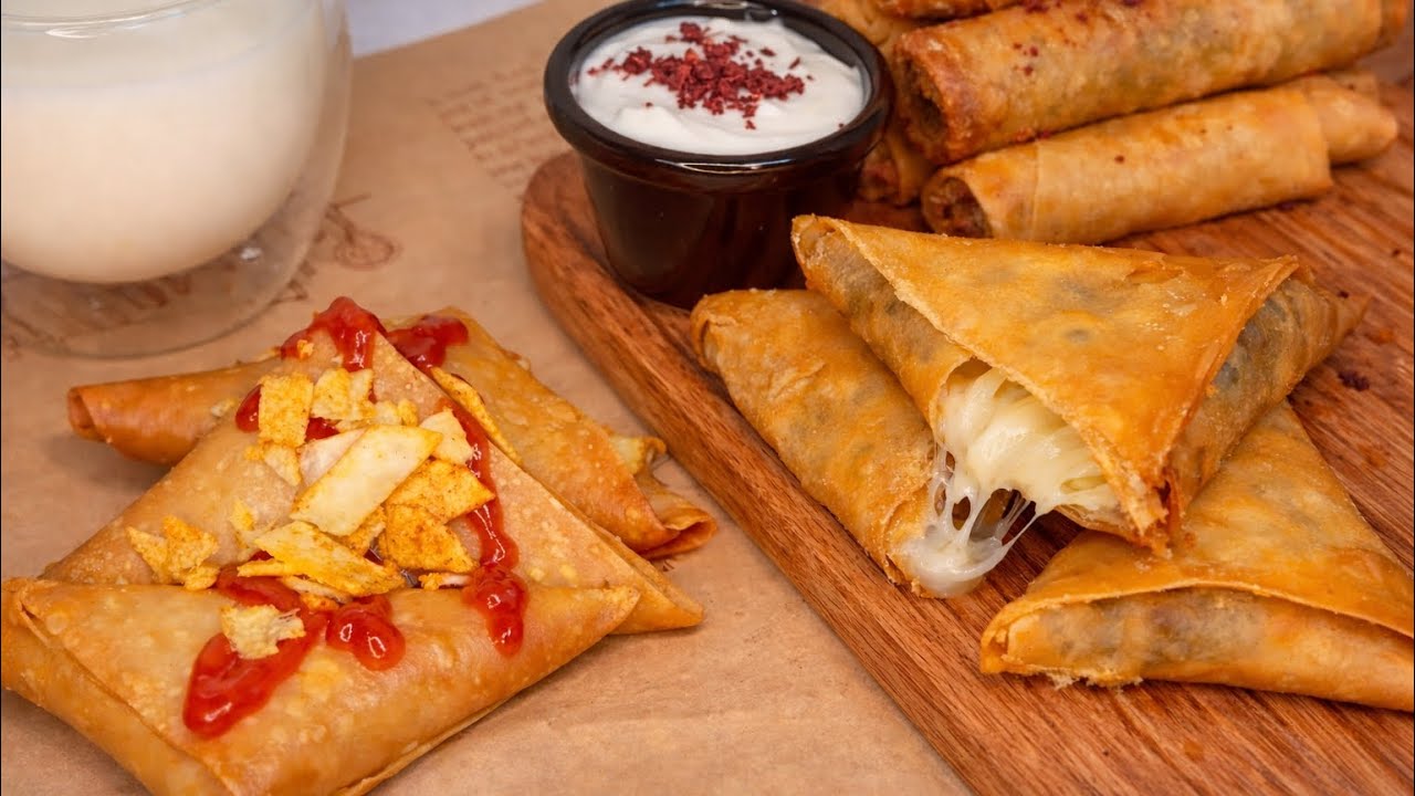 Самоса в четырех вкусах 🔥 Оманский картофель...эластичный сыр Аккави...мусахан...пицца