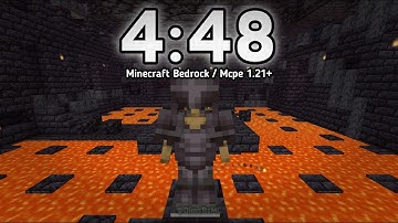 Full Netherite Armor Speedrun In 4:48 ( Minecraft Bedrock / Mcpe 1.21+ SSG )