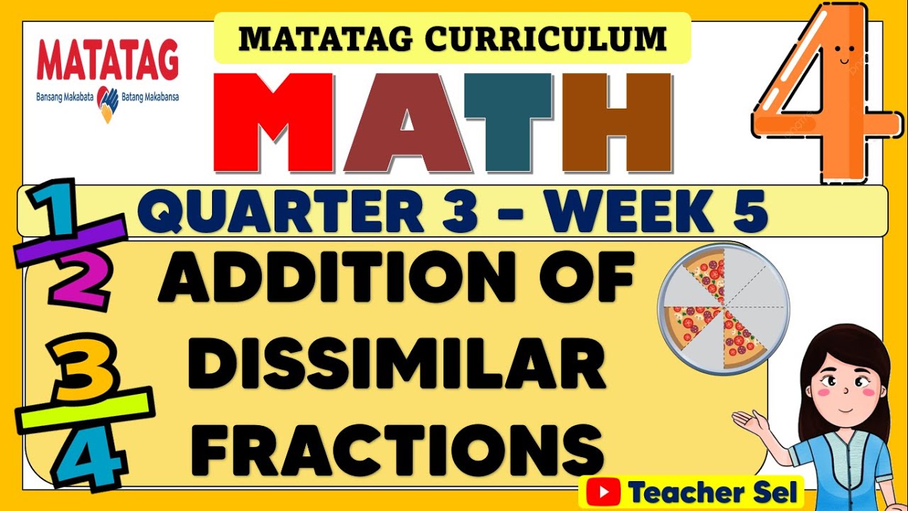MATH 4 QUARTER 3 WEEK 5 MATATAG - ADDITION OF DISSIMILAR FRACTIONS ...