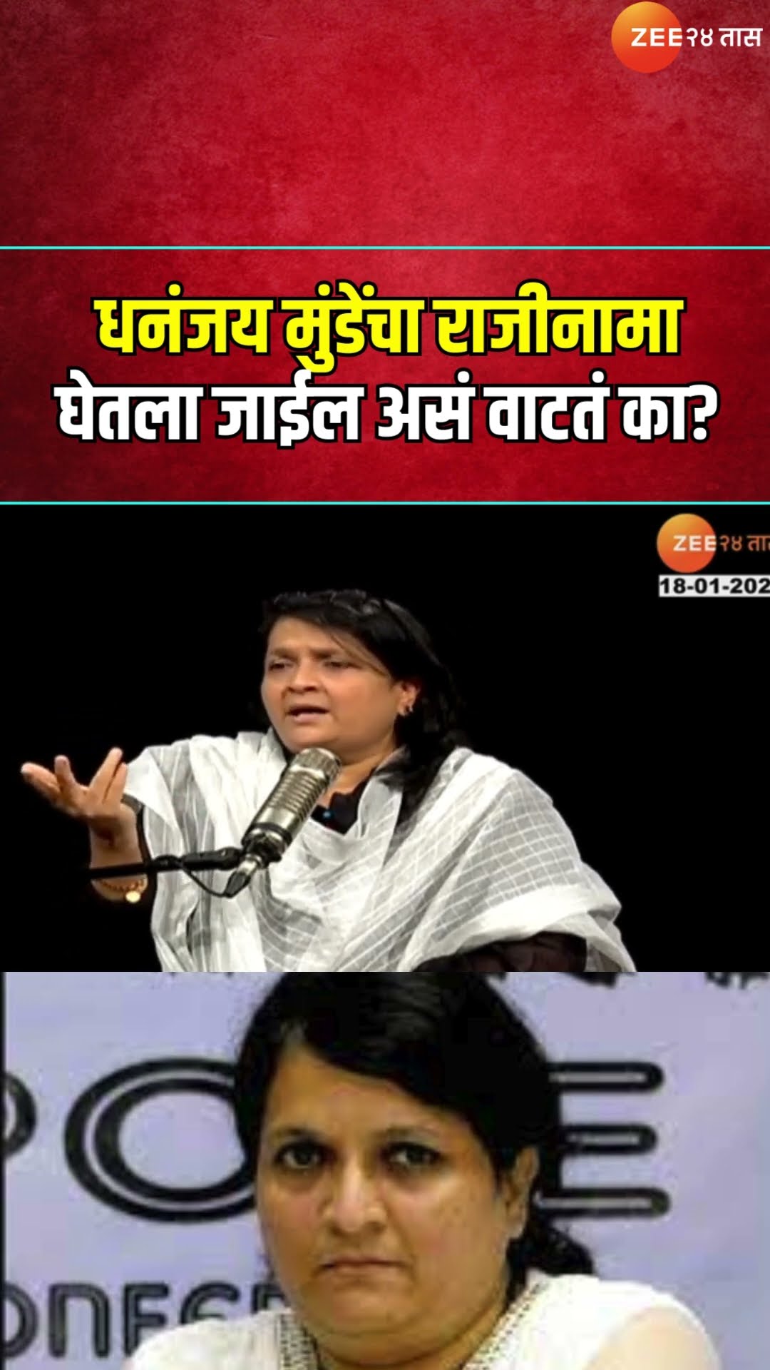 Anjali Damania | Dhanajay Munde यांचा राजीनामा घेतला जाईल असं वाटतं का? अंजली दमानिया काय म्हणाल्या