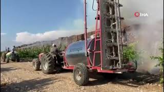 Anız Balyaları Alev Alev Yandı