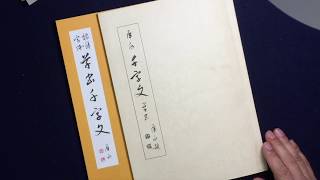 犀水草書千字文　貽厥嘉猷勉其の練習　中本白洲解説