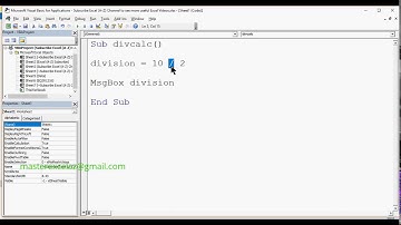 How to create Division Calculation in VBA in MS Excel 2016