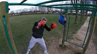 Punch bag/Floor to ceiling ball routine