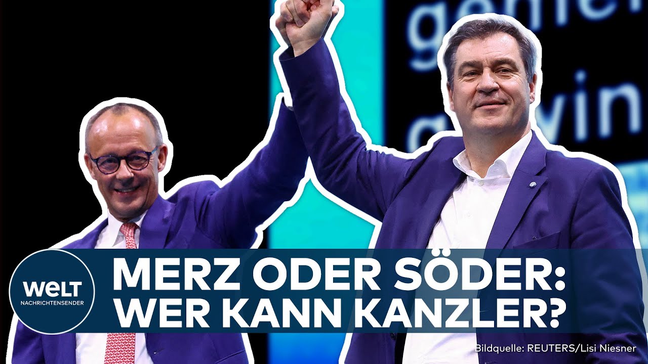 Kanzlerkandidatur der Union: Söder akzeptiert Entscheidung der CDU │ ZDFheute live