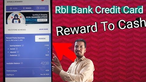 Rbl Bank Credit Card Reward Points Kaise Use Kare !! Rbl Credit Card Reward Points Redeem in Cash !!