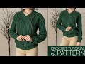 How to Crochet A Ribbed V Neck Sweater | Pattern & Tutorial DIY