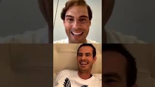 Rafael Nadal and Andy Murray talking on Instagram Live during COVID19 PANDEMIC