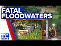 Woman tragically dies after car submerges in Queensland floodwaters | 9 News Australia