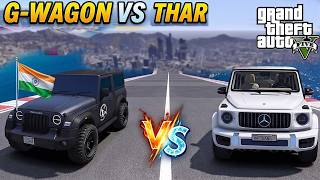 Mercedes G-Wagon vs Mahindra Thar 2026 | Mega Ramp Challenge | Gta 5 Indian Cars