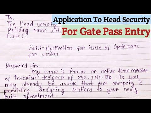 application letter for gate man