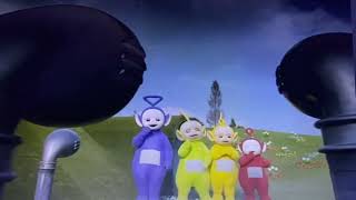 The Teletubbies Run To The Magic Windmill With T.u.f.f. Puppy Le Card Herding Sheep
