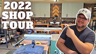 Small Shop Tour and Layout | Two Car Garage Workshop 2022