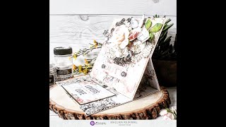 Easel Style Handmade Card - Live with Mallika using Apricot Honey Collection