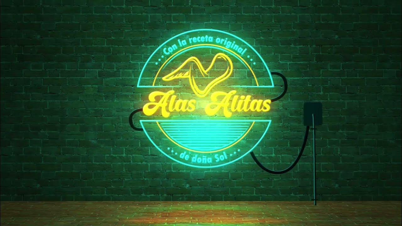 Te presentamos nuestro logotipo de Alas Alitas en estilo luces Neón -  YouTube