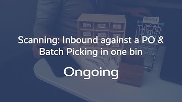 Scanning: Inbound against a PO & Batch pick in one bin
