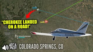 MAYDAY-MAYDAY-MAYDAY! Plane LANDS ON ROAD near Colorado Springs!