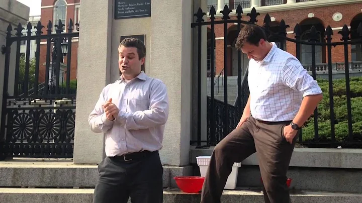 Andy Metzger and Garrett Quinn take the ice bucket...