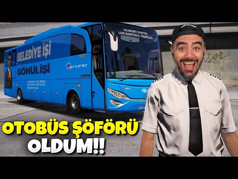 24 SAAT OTOBÜS ŞÖFÖRÜ OLDUM - GTA 5 MODS