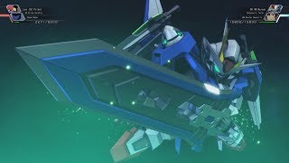 SD Gundam G Generation Cross Rays - 00 Gundam and 00 Raiser Attacks