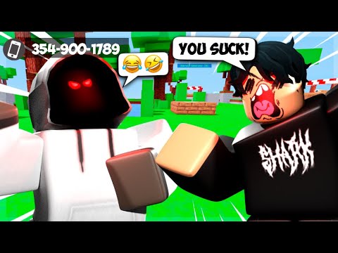 I Put My PHONE NUMBER In My Name.. (Roblox Bedwars)