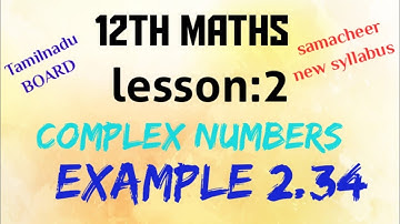 Tamilnadu BOARD samacheer new syllabus 12th maths lesson-2 example:2.34 solution