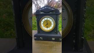 Часы каминные мраморные HAU (Hamburg American Uhrenfabrik) Германия #Часы #Германия #Антиквариат